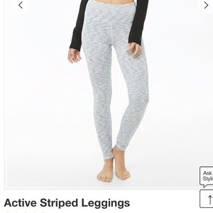 Forever 21 active striped leggings